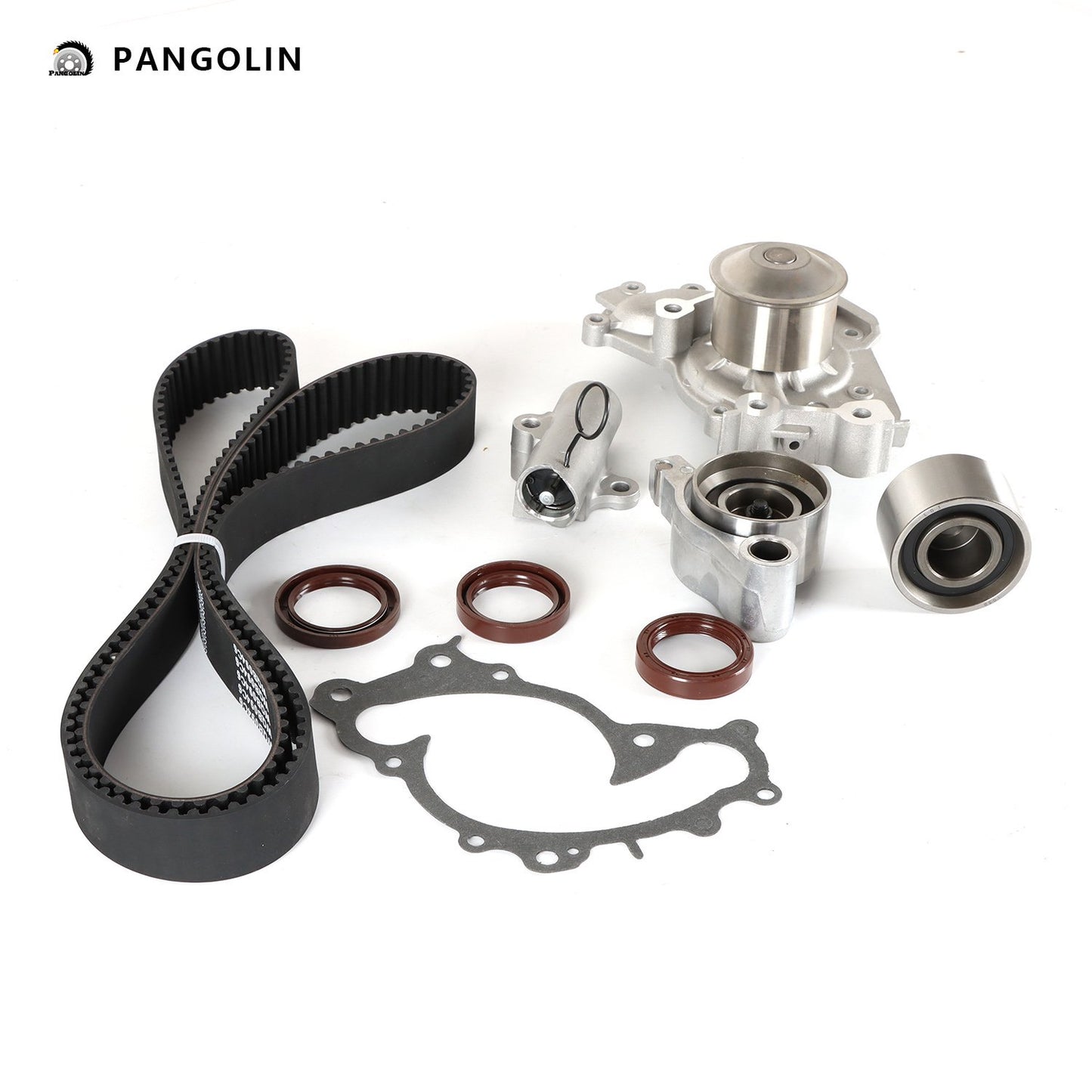 PANGOLIN Engine Timing Chain Kit with Water Pump Fit for 2002-2010 Toyota Camry Highlander Solara Sienna, 2002-2008 Lexus RX400H RX330 RX300 Timing Belt Kit Engine Replace Part OE TBK257A, WPTO033