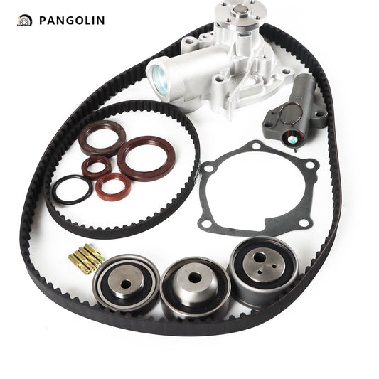 PANGOLIN Engine Timing Chain Kit with Water Pump Fit for 2004-2007 Mitsubishi Outlander Lancer Galant Eclipse Timing Belt Kit Engine Replace Part OE MR994968, MR984778, MR984375, MN137247