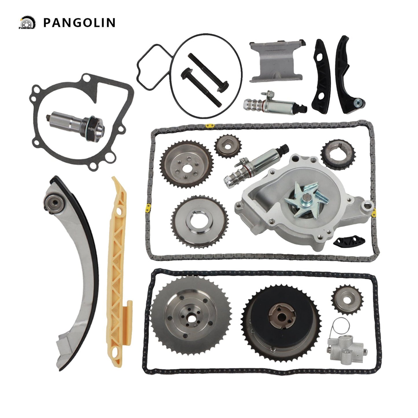 PANGOLIN Engine Timing Chain Kit with Water Pump Fit for 2011-2017 Buick Regal Verano LaCrosse, 2011-2017 Chevrolet Equinox Captiva Sport Timing Belt Kit Engine Replace Part OE 90537632, 24424758