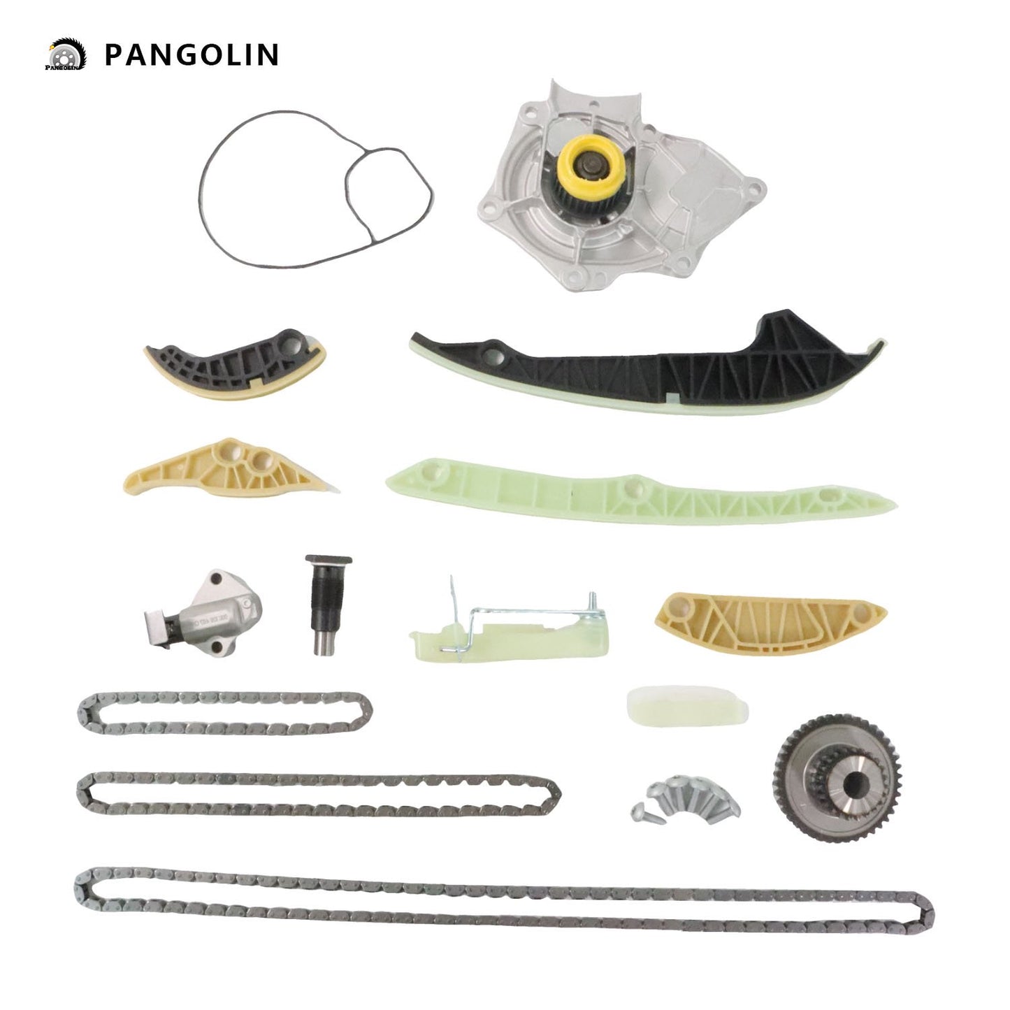 PANGOLIN Engine Timing Chain Kit with Water Pump Fit for 2013-2017 Volkswagen Beetle Golf Jetta Golf Alltrack Passat Golf SportWagen Timing Belt Kit Engine Replace Part OE 6K-109-158-AF