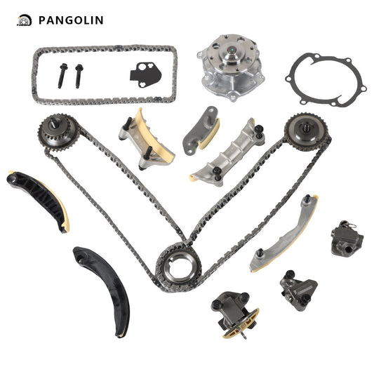 PANGOLIN Engine Timing Chain Kit with Water Pump Fit for Cadillac CTS ATS SRX STS, Buick, Pontiac, Chevrolet, Saturn, Suzuki, Saab 24 Valve Engine Replace Part OE 12612839, 9-0753S, 90393SX