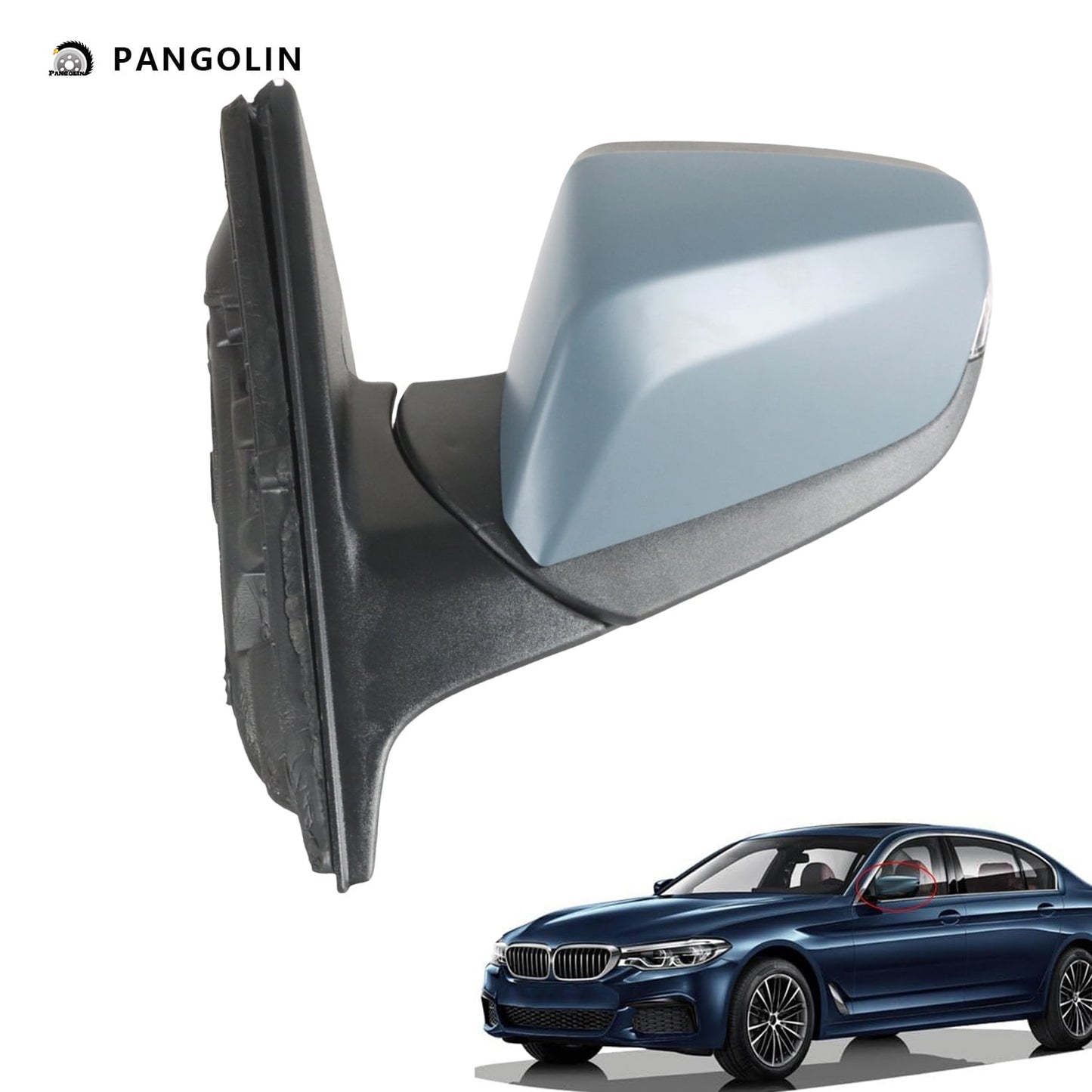 PANGOLIN Left Side View Mirrors 84288101, GM1321539 Fits for 2016-2022 Chevrolet Malibu Power Turn Signal Heated 7 Pins Passenger Side Mirror Assembly