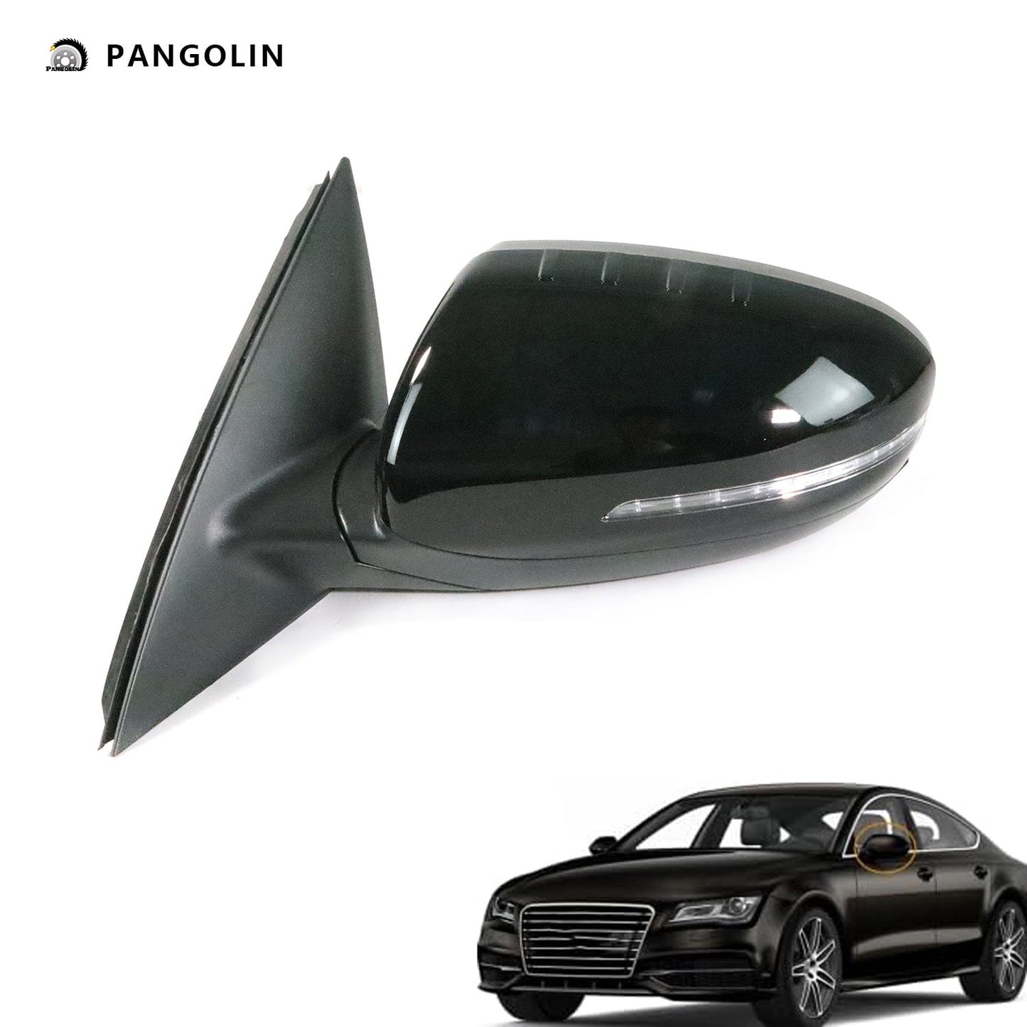 PANGOLIN Left Side View Mirrors 876204C020 KI1321163 Fits for 2012-2013 Kia Optima Power Glass Power Turn Signal Power Fold Heated 8 Pins Driver Side Mirror Assembly