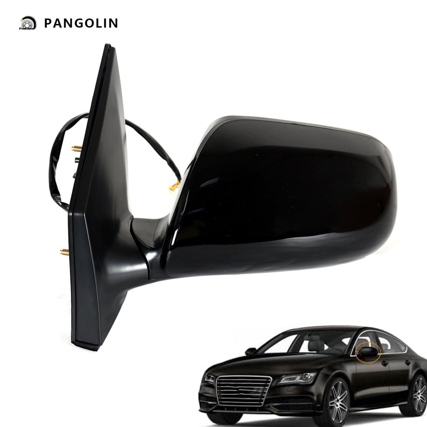 PANGOLIN Left Side View Mirrors 8790902A81 TO1320247 Fits for 2009-2013 Toyota Corolla Power Glass Heated 5 Pins Driver Side Mirror Assembly