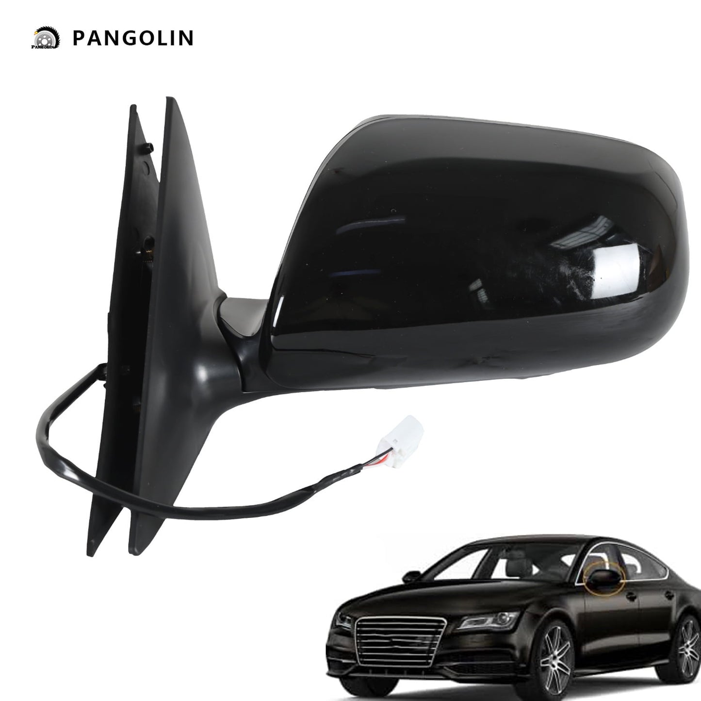 PANGOLIN Left Side View Mirrors 8794006924 TO1320215 Fits for 2007-2011 Toyota Camry Power Glass Manual Fold 3 Pins Driver Side Mirror Assembly