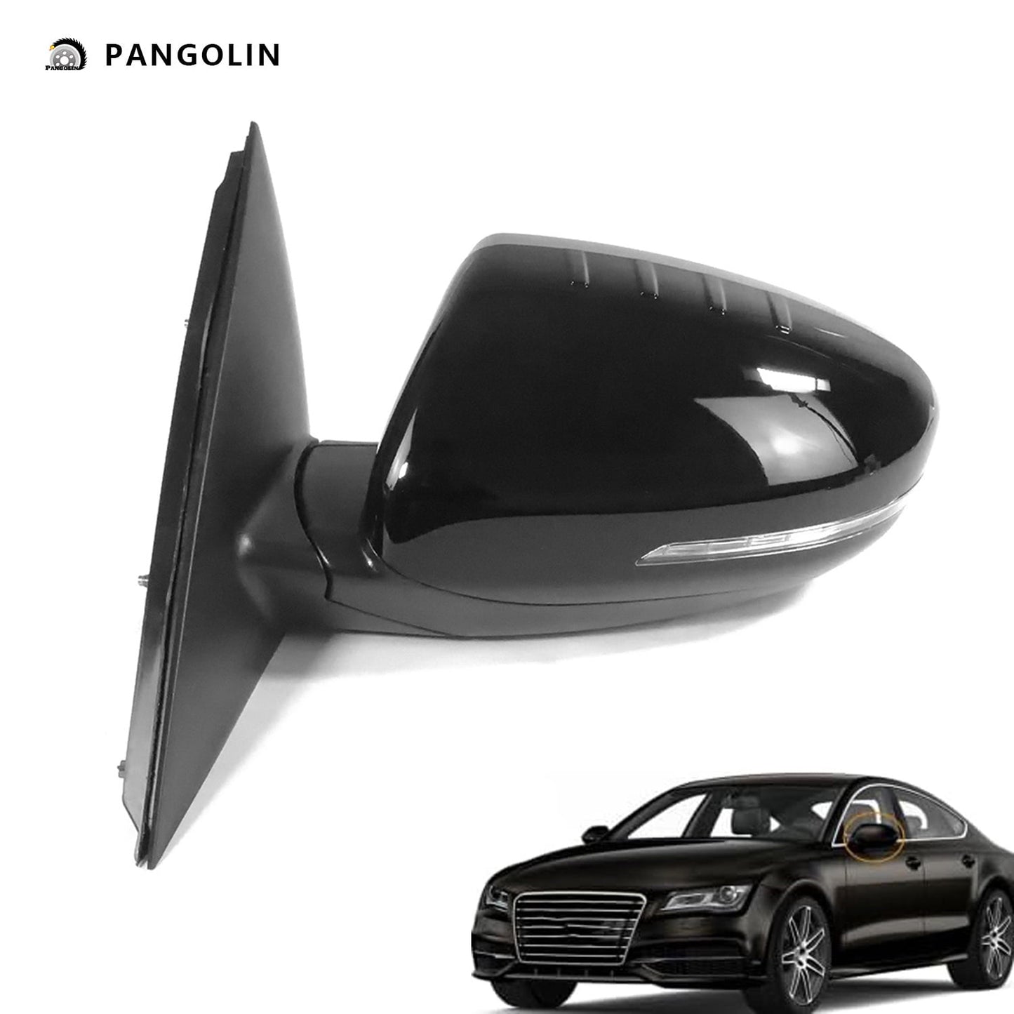 PANGOLIN Left Side View Mirrors KI1320152 876102T110 Fits for 2011-2013 Kia Optima Power Glass Power Turn Signal 5 Pins Passenger Side Mirror Assembly