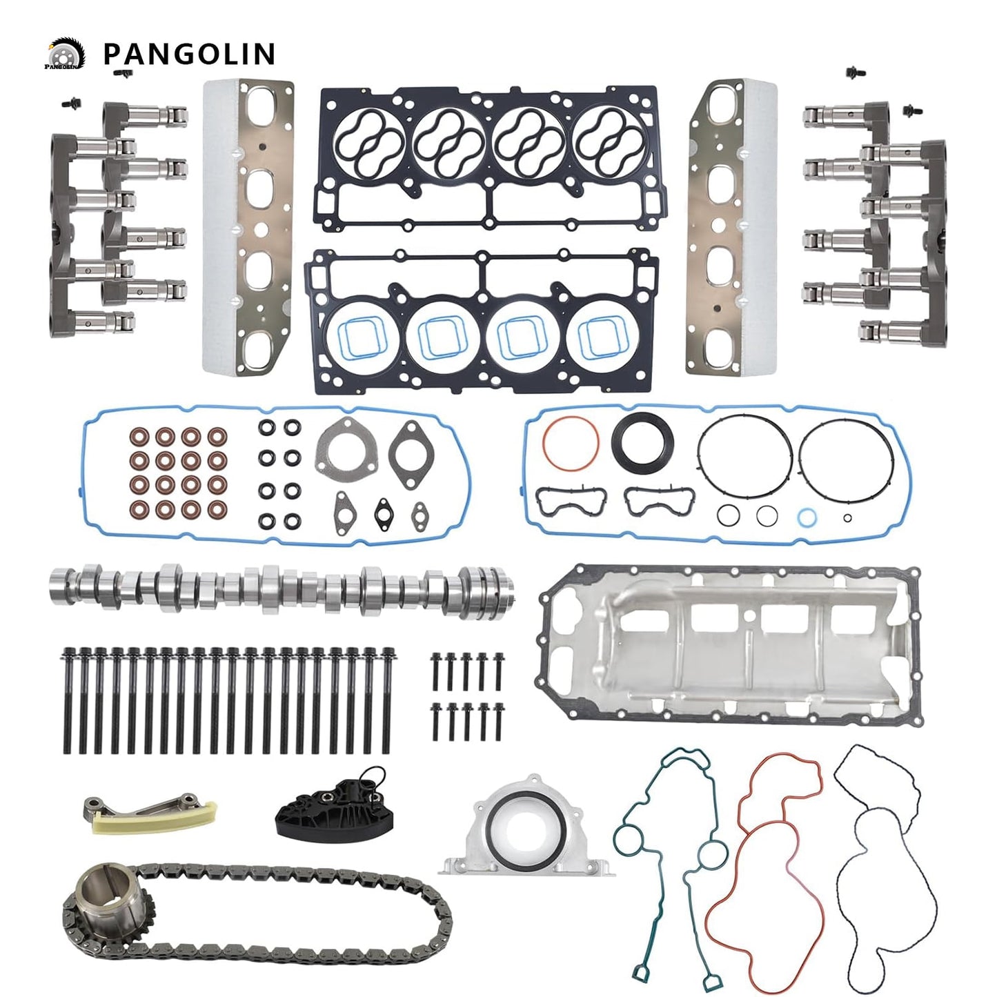 PANGOLIN MDS Camshaft Lifters Kit 53022372AA Fit for 2009-2015 Chrysler 300, Dodge Challenger Charger, Jeep Grand Cherokee Engine Camshaft Bolt Aftermarket Replace Part OE 53022263AF, L5701K-16