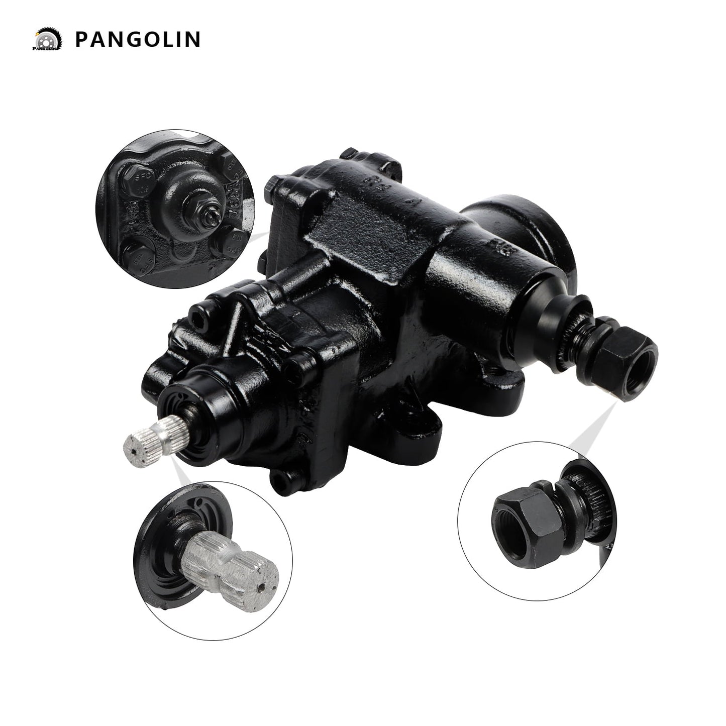 PANGOLIN Power Steering Gear Boxes 27-6528 Fit for 1980-1995 J-eep Cherokee Grand Wagoneer J10 J20 Wagoneer Wrangler Gearbox Assembly Replacement OE 276528, 52002085, 52038003, 52040101