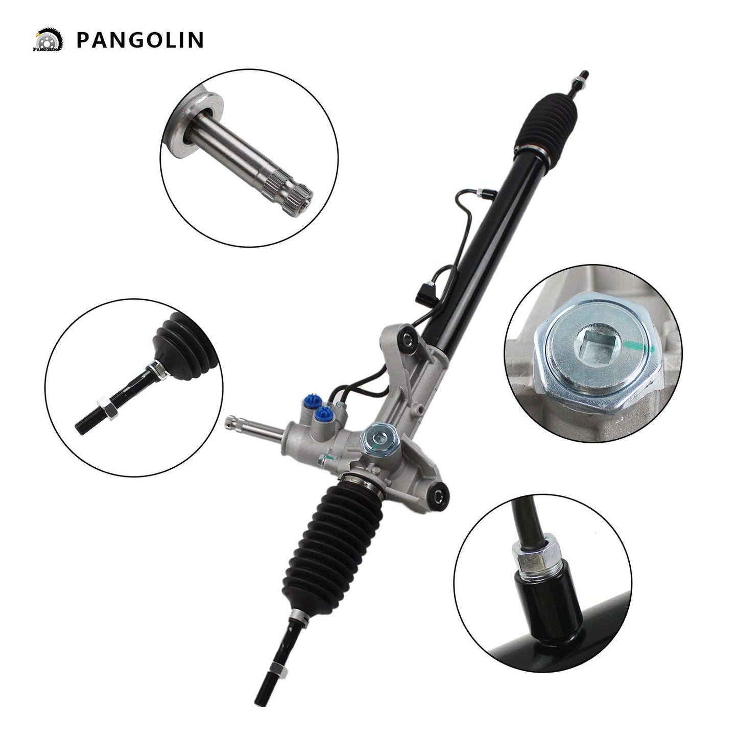 PANGOLIN Power Steering Rack with Pinion Assembly 26-1769 Fit for 1996-2000 Honda Civic, 1997-2000 Acura EL Professional Power Steering Rack Replacement Part OE 53601S04053, 53601S04A51