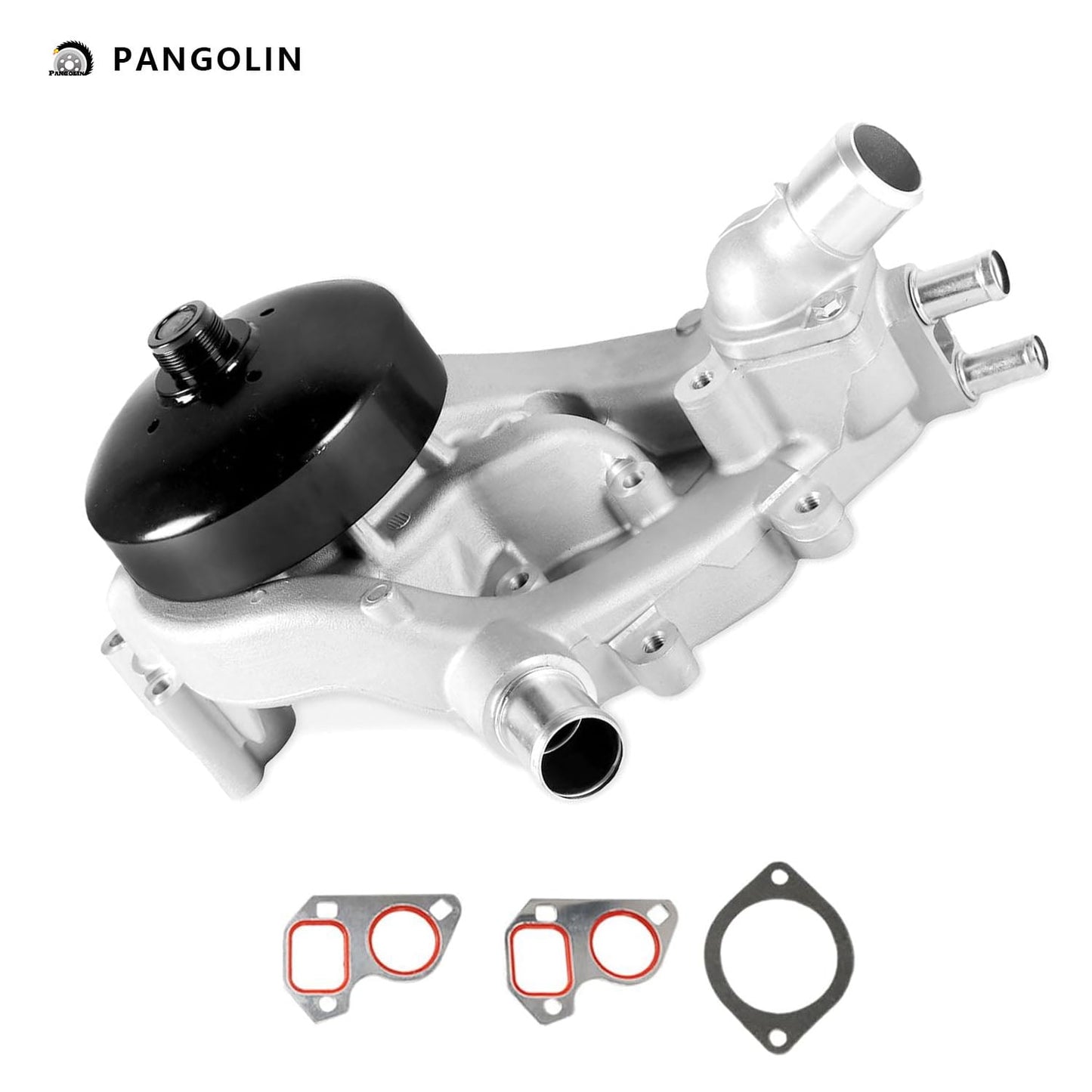 PANGOLIN Professional Water Pump Kit with Thermostat & 2 Metal Gaskets AW6009 Fits for Silverado, Tahoe, Yukon, Suburban, Sierra 1500 4.8L 5.3L 6.0L Automobile Water Pump Replacement Parts