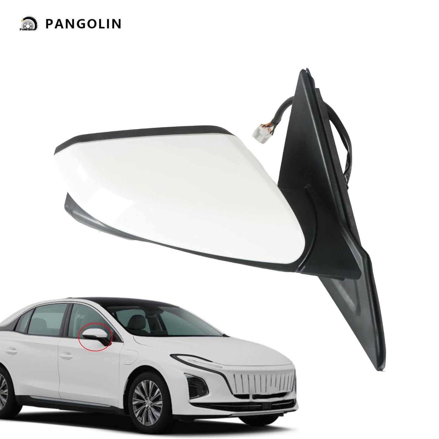 PANGOLIN Right Passenger Side View Mirrors HO1327107 Fits for 2016-2021 Honda Civic Power Fold Heated 11 Pins Passenger Side Mirror with Camera Assembly