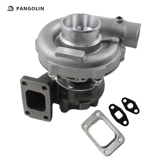 PANGOLIN T04E T3/T4 Turbocharger with Gaskets Fits for 0.57 A/R 48.1 TRIM 400+HP BOOST STAGE III Charger, 1.6L-2.5L 3.2-5.0L Engine Oil Cooled Turbo Charger Replacement Part