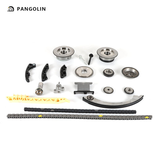 PANGOLIN Timing Chain Kit with VCT Solenoid Actuator Shaft Gear Fit for Buick Regal Verano LaCrosse 2.4L, Chevrolet Equinox Malibu HHR Cobalt 2.4L 2.2L, Pontiac G5 G6 2.4L Engine Replace Part 12608580