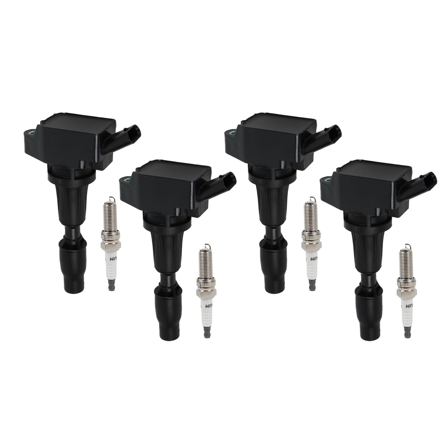 POLARPRA 4PCS UF-764 Ignition Coils Pack & Iridium Spark Plugs Compatible with Hyundai Santa Fe 2019-2020 L4 2.4L & Kia Optima 2016-2020 L4 2.4L & Genesis G70 2019-2021 L4 2.0L