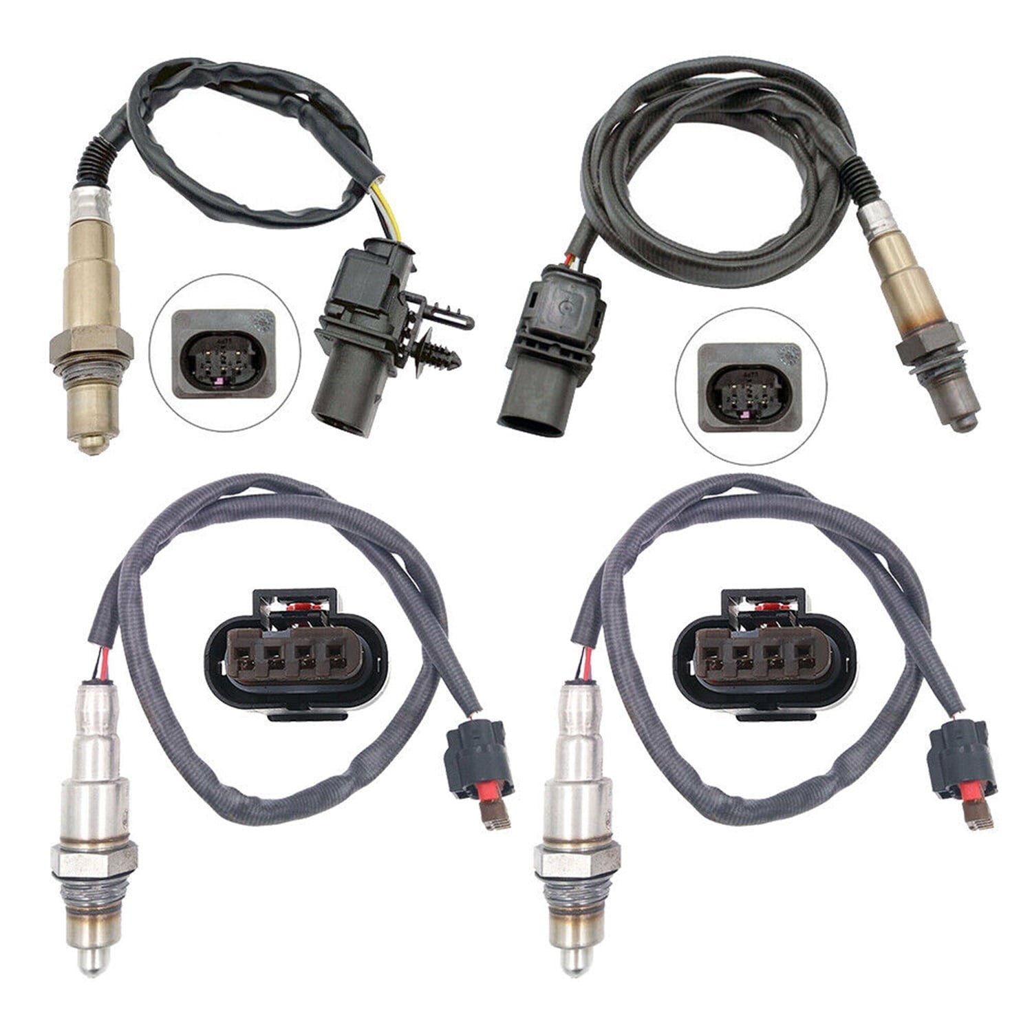 POLARPRA 4pcs Oxygen Sensor For 2015-2016 Ford F-150 V6 3.5L only fit Turbo Upper+Lower