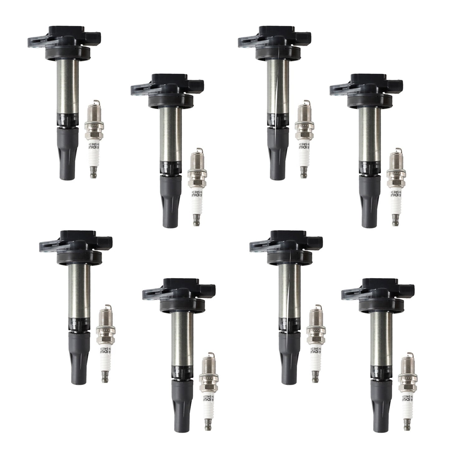 POLARPRA 8pcs Ignition Coils + 8pcs Iridium Spark Plugs For Jaguar XF XJ8 Land Rover Range Rover LR3 UF519