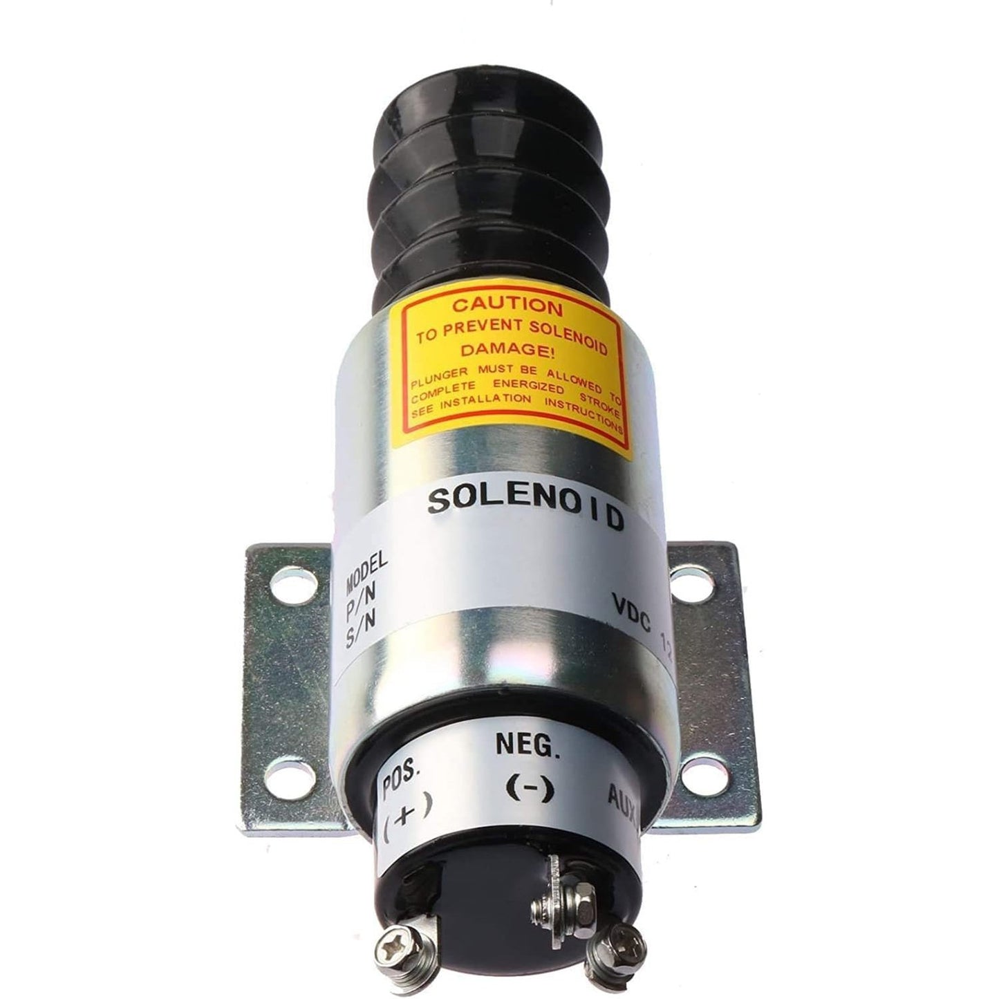 SINOCMP Fuel Shut Off Solenoid 2001-12E6U1B2S1A Fits for Woodward Diesel Engine Parts Accessories Excavator Stop Solenoid Valve Replace Part