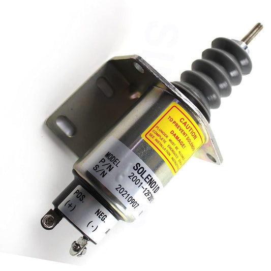 SINOCMP Fuel Shut Off Solenoid 2001-12F2U1B2A SA-2774-A SA-2774-12 for Woodward General JLG 40H 40H+6, Deutz Engine F2L511 Engine Parts Accessories Excavator Stop Solenoid Valve Replace Part