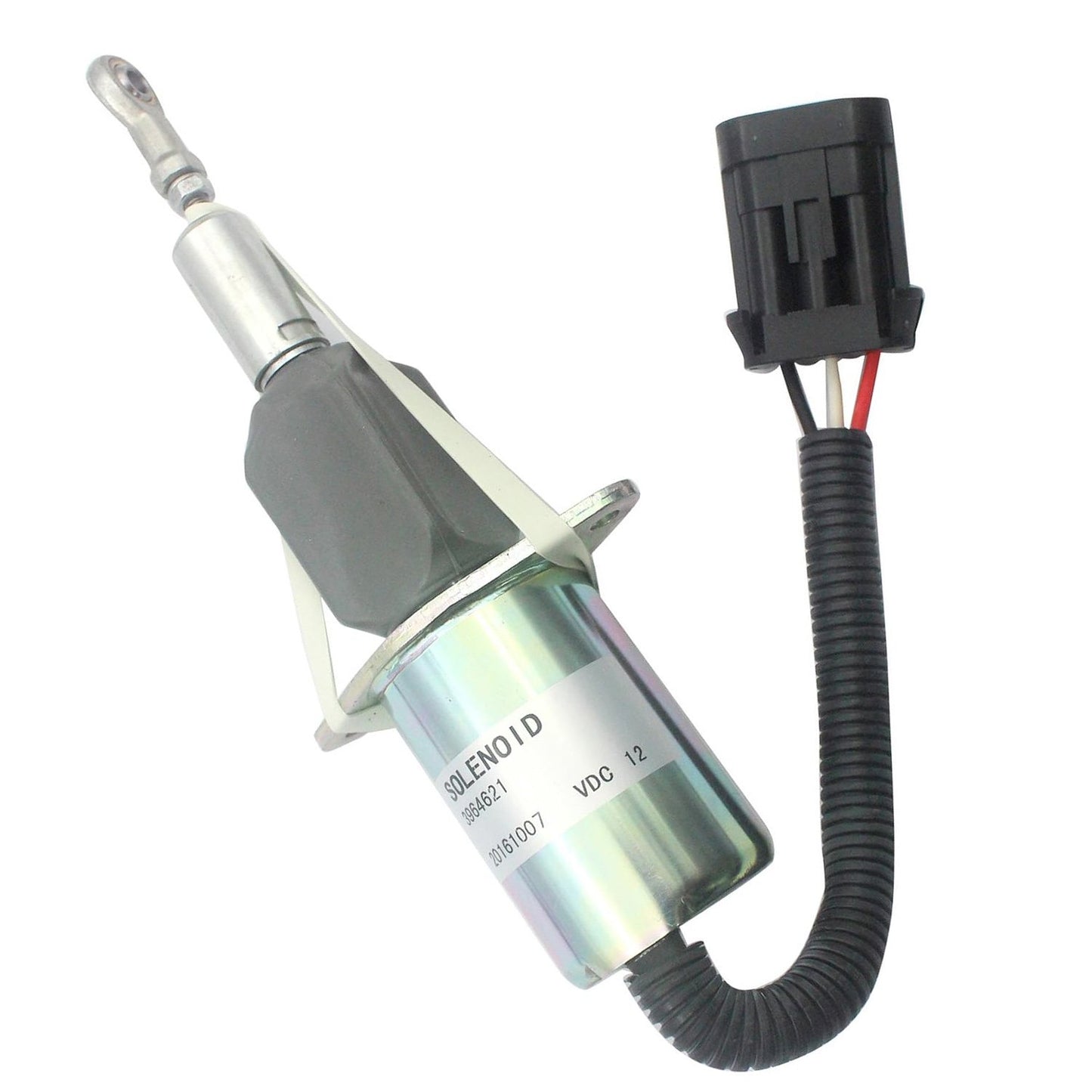 SINOCMP Fuel Shut Off Solenoid 3939018 SA-4889-12 SA-5006-12 Fits for Cummins Engine 6CT K19 KT38 M11, Hyundai Excavator 335LC-7 Engine Parts Accessories Excavator Stop Solenoid Valve Replace Part