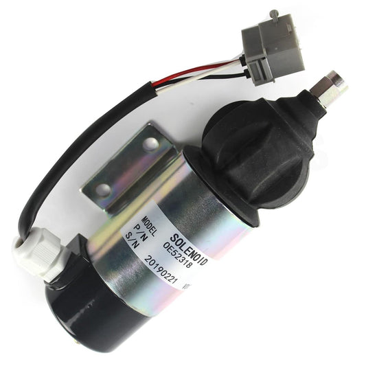 SINOCMP Fuel Shut Off Solenoid 849370 872826 385836 Fits for Perkins Volvo Penta TAMD71A 872826, Volvo Penta 872825 873754 Engine Parts Accessories Excavator Stop Solenoid Valve Replace Part