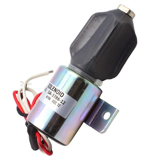 SINOCMP Fuel Shut Off Solenoid SA4976-12, SA3786-12, SA-3499-12 for Kubota Diesel 21HP 91-05, 1751ES-12E6ULB5S8, 1753ES-12E6ULB1S1 Grasshopper 721D2 Engine Parts Excavator Stop Solenoid Valve