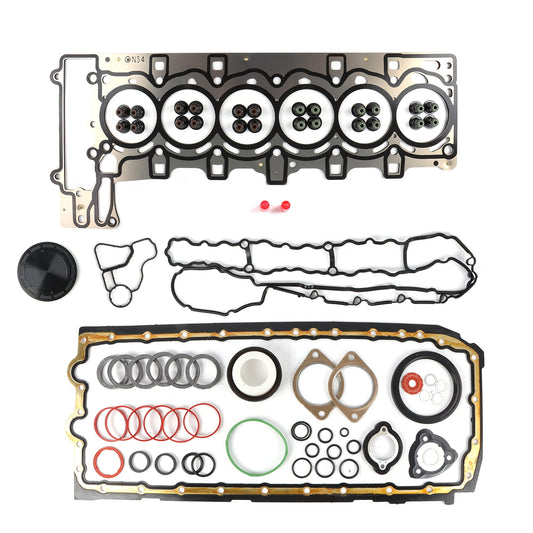 POLARPRA Engine Overhaul Gasket Seals Kit Compatible with BMW E82 N54B30 3.0L L6 Turbocharged After-Market Parts