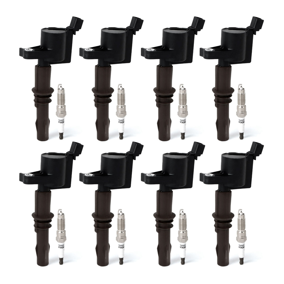 POLARPRA 8pcs Ignition Coils +8pcs Iridium Spark Plugs for Ford Expedition F-150 FD509