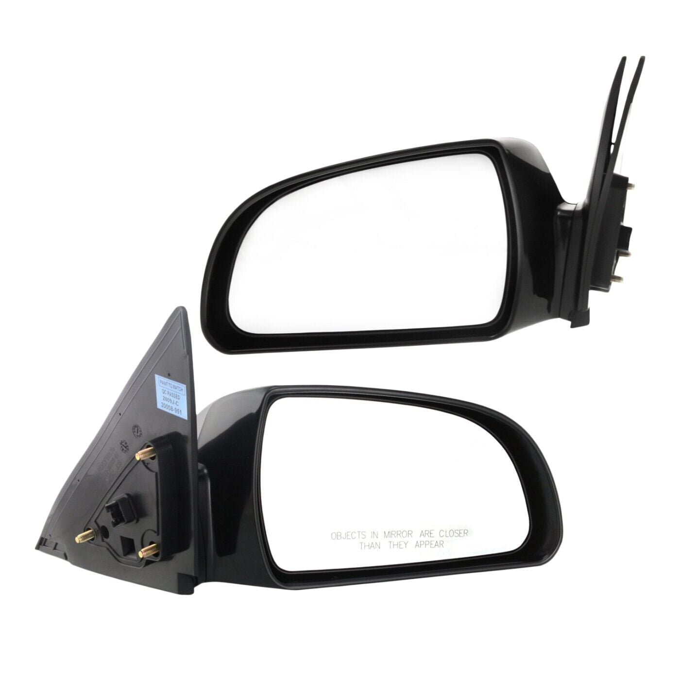 POLARPRA 2Pcs Side Mirror For Hyundai Sonata 2006-2010 Black 5 Pins HY1320149\HY1321149