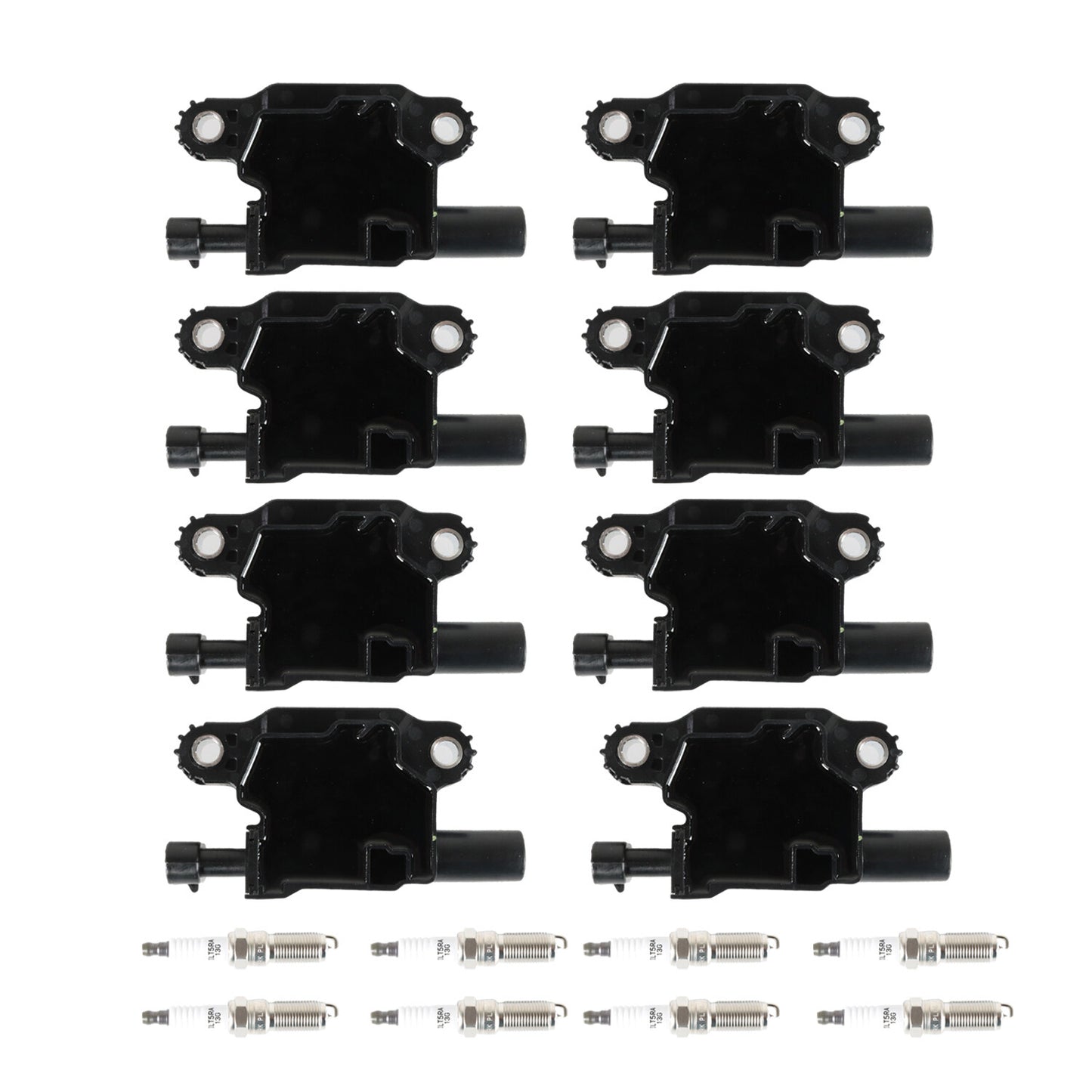 POLARPRA UF743 4 pcs Ignition Coils+4 pcs Iridium Spark Plug for 2016-2019 Cadillac CTS UF743+4344