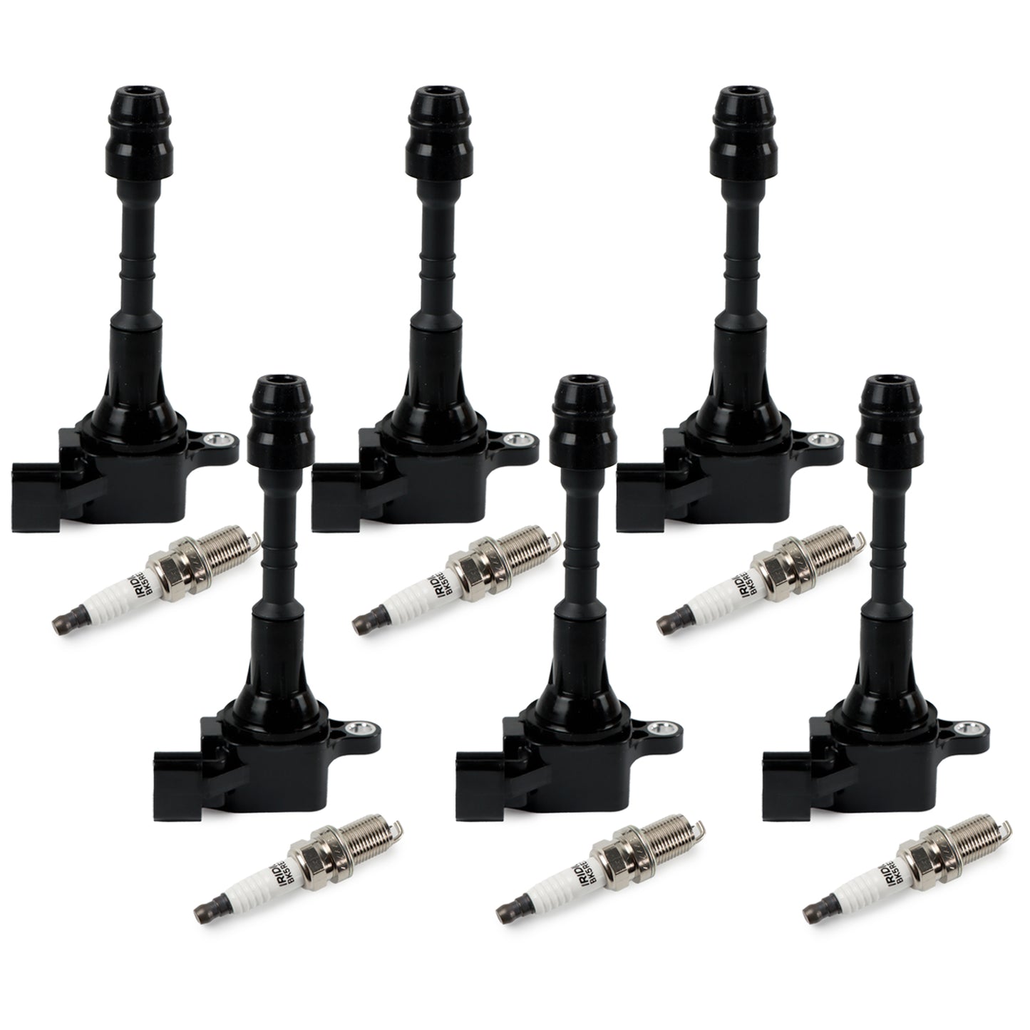 FIWARY Set of 6 Ignition Coil Pack & Spark Plugs Fits for Nissan Murano Maxima Altima Quest Xterra Pathfinder Frontier 2002-2008 Spark Plugs Coils 3.5 V6 Replaces# UF349 C1406