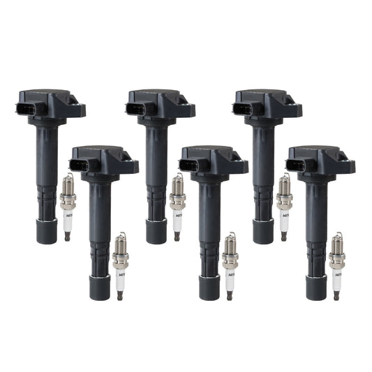 POLARPRA 6pcs Ignition Coils + 6pcs Iridium Spark Plugs For Honda Acura Saturn 3.2L 3.5L UF400