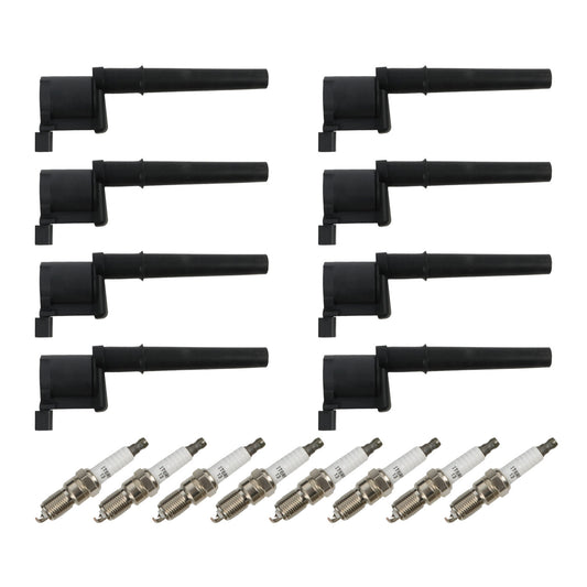 POLARPRA 8pcs ignition coils+ 8pcs Iridium Spark Plugs for 1999-2004 Ford Lincoln UF191+5118