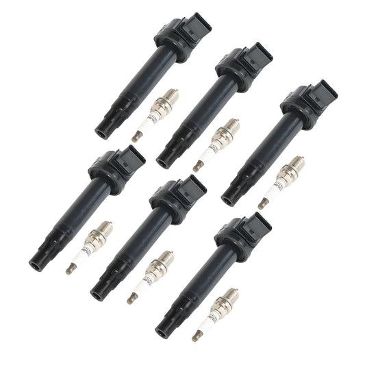 6pcs FIWARY Ignition Coils+6pcs Iridium Spark Plug for | Toyota |Camry 2005-2006 UF506+2756