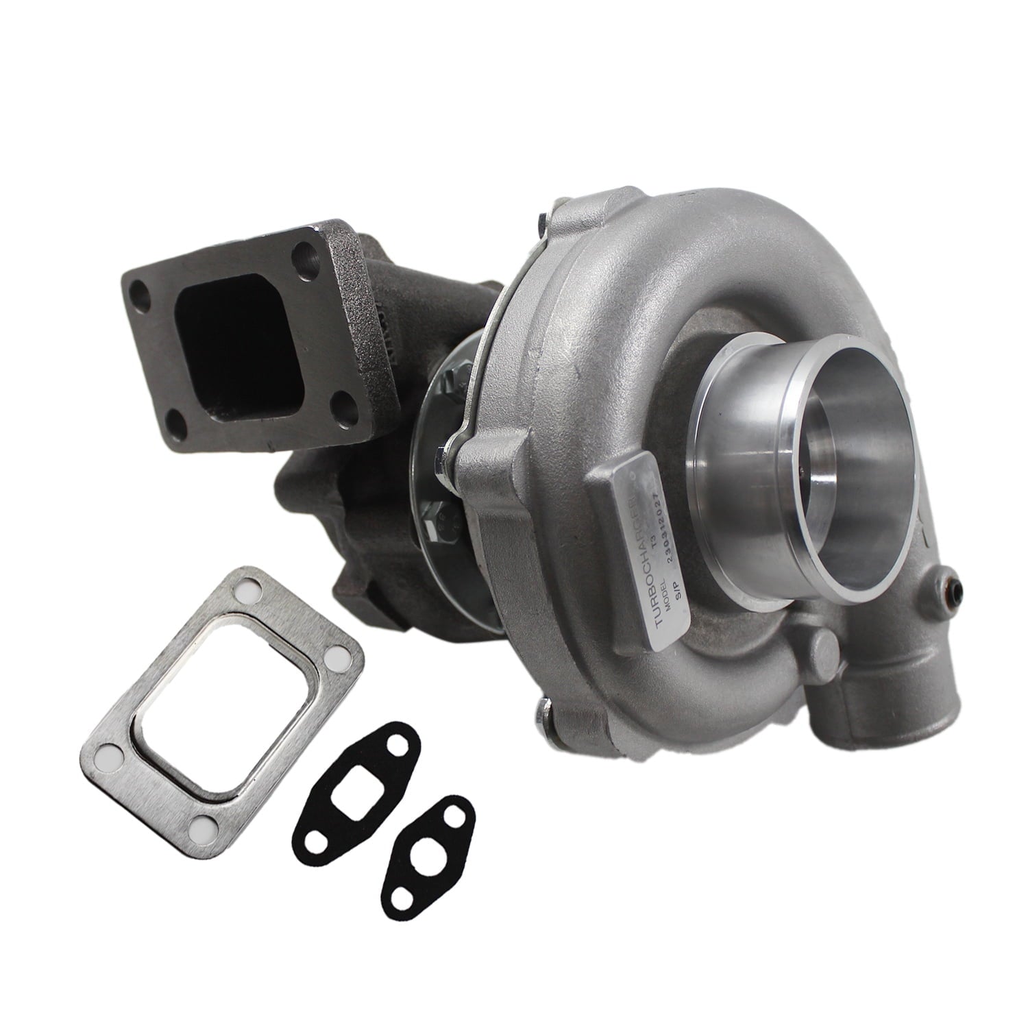 POLARPRA Turbocharger with Gasket, T04E T3/T4 0.57 A/R Engines Oil Cooled Turbo Charger, Compressor Trim 48.1 4/5 Bolt 400+HP Boost Stage III Charger