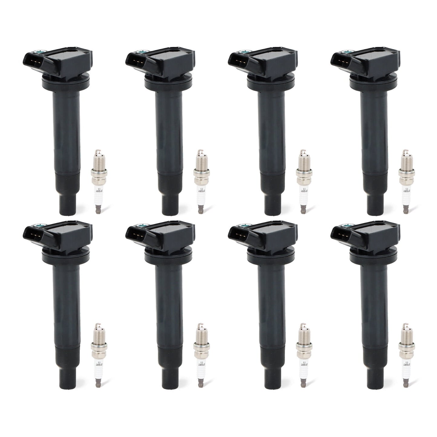 POLARPRA 8pcs Ignition Coils + 8pcs Iridium Spark Plugs For Toyota Tundra Sequoia 4.7L V8 UF230