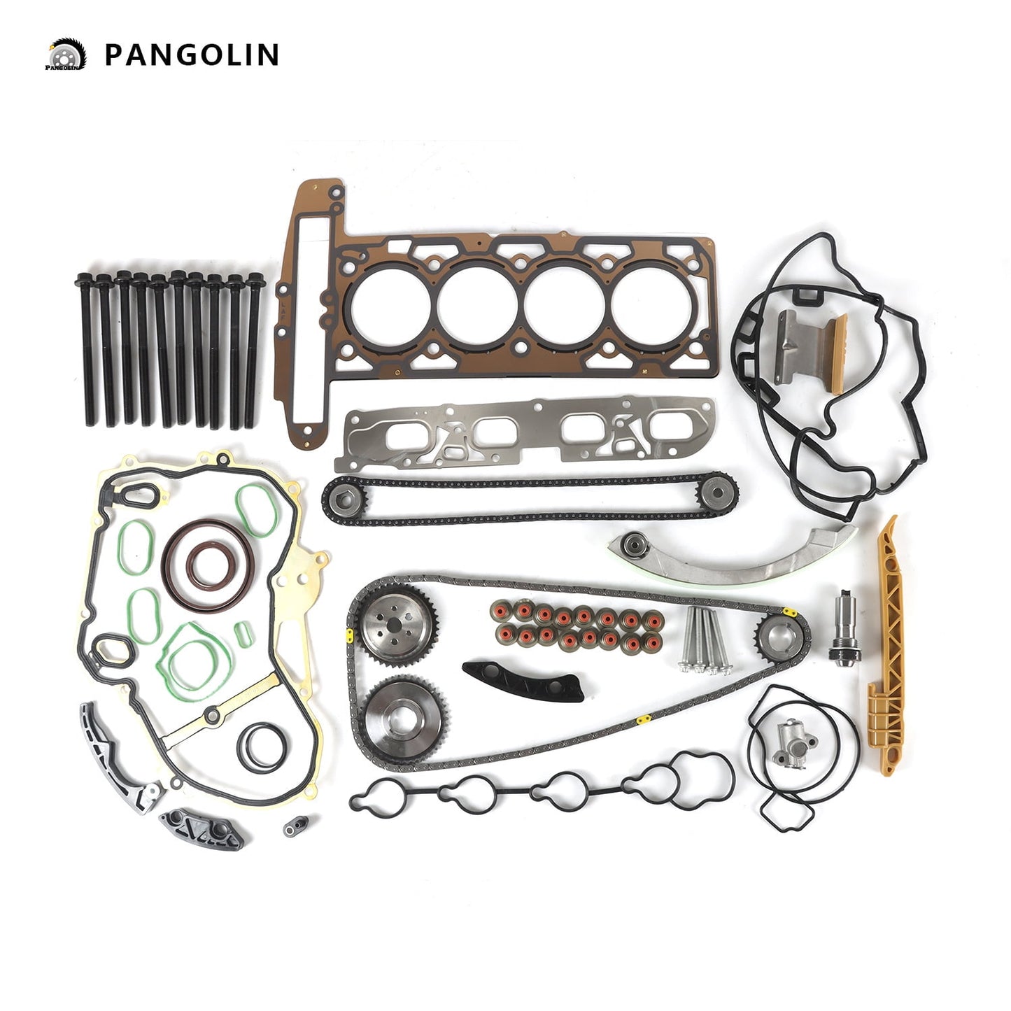 PANGOLIN Engine Timing Chain Kit Fit for 2011-2015 Buick LaCrosse Verano Regal, 2006-2015 Chevrolet Cobalt HHR Malibu Timing Belt Kit Engine Replace Part OE 90537632, 24424758, 24461834