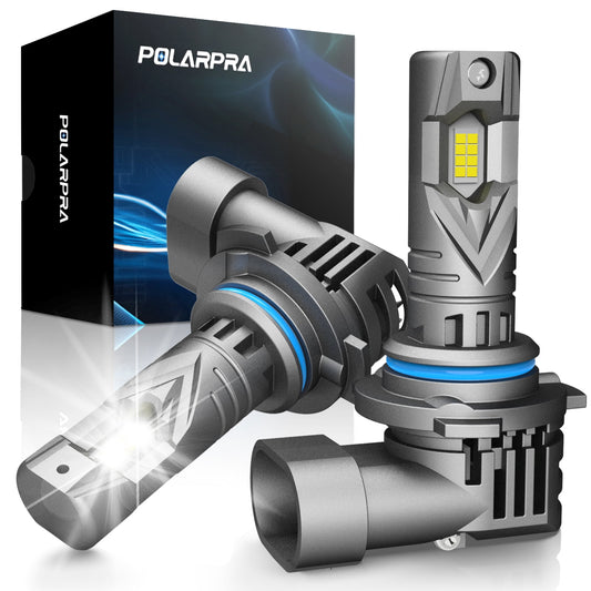 POLARPRA 9012 HIR2 LED Fog Light Bulbs - 20,000LM 16CSP Chips 600% Super Brighter 6500K Cool White 1:1 Size Plug and Play Wireless 9012 Fog Lights Led for OFF-Road Use ATV/UTV - Pack of 2