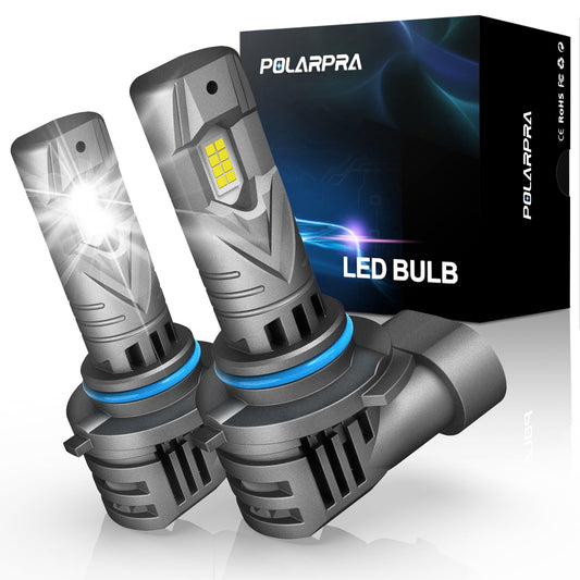 POLARPRA 9005 HB3 Fog Lights Led - 20,000LM 16CSP Chips Super Brighter 9005 Led Bulbs 6500K Cool White 1:1 Mini Size Plug and Play Wireless LED Fog Bulbs - Pack of 2